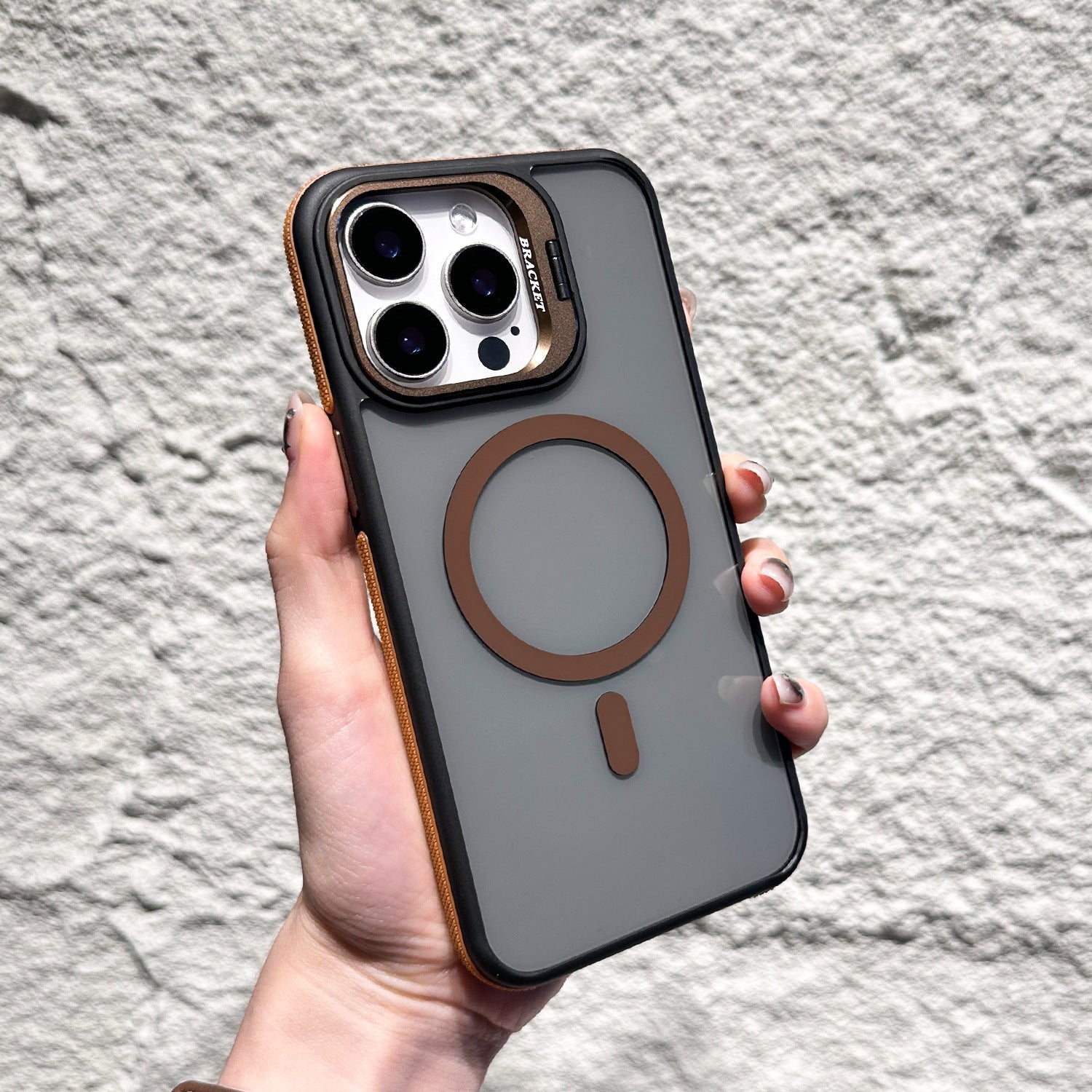 Invisible Lens Bracket Magnetic Phone Case Shockproof Drop Proof