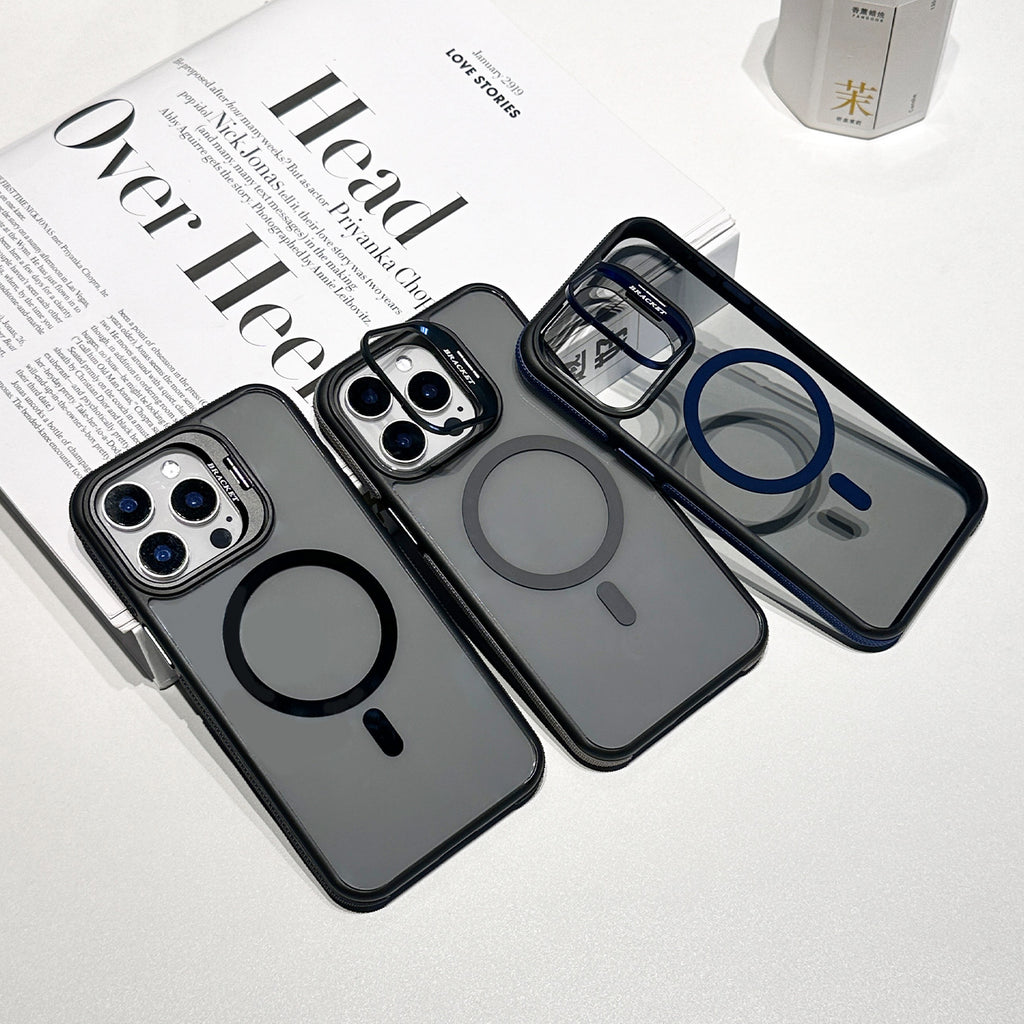 Invisible Lens Bracket Magnetic Phone Case Shockproof Drop Proof