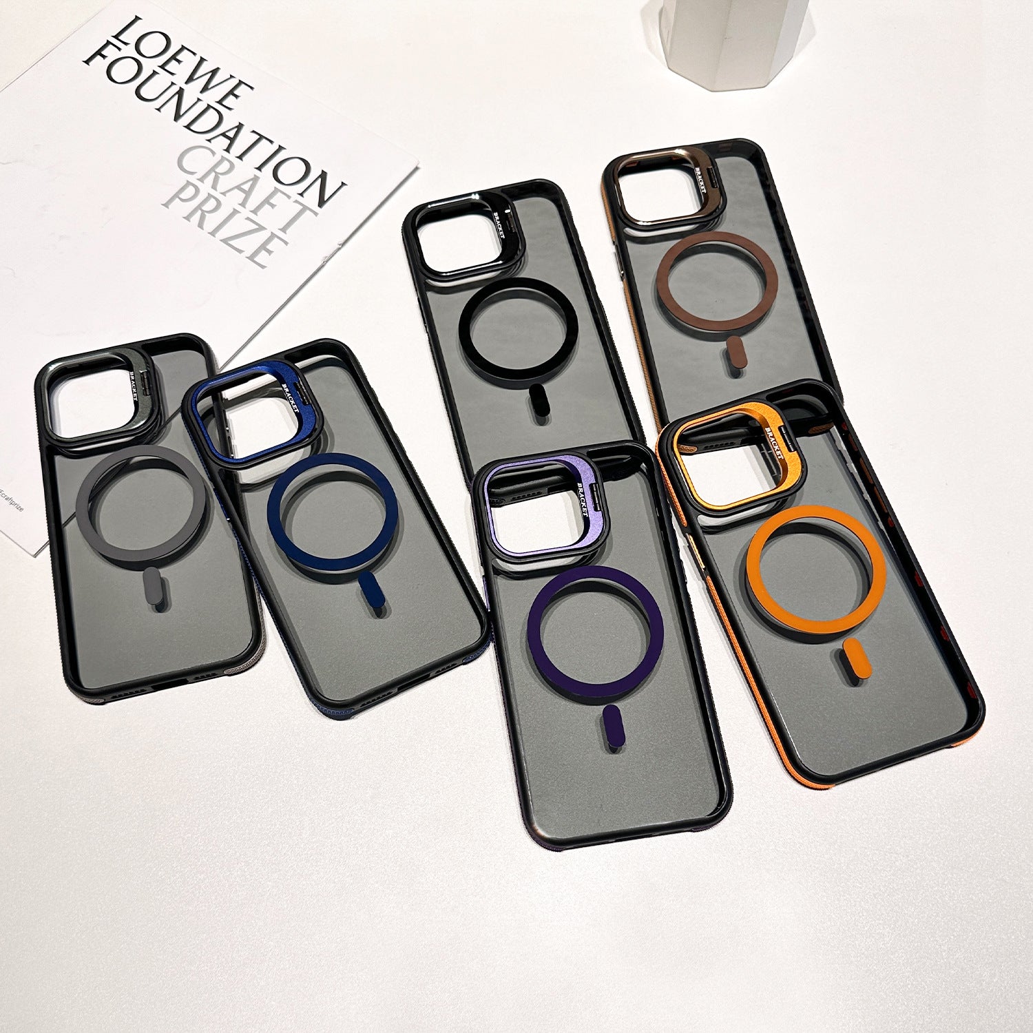 Invisible Lens Bracket Magnetic Phone Case Shockproof Drop Proof