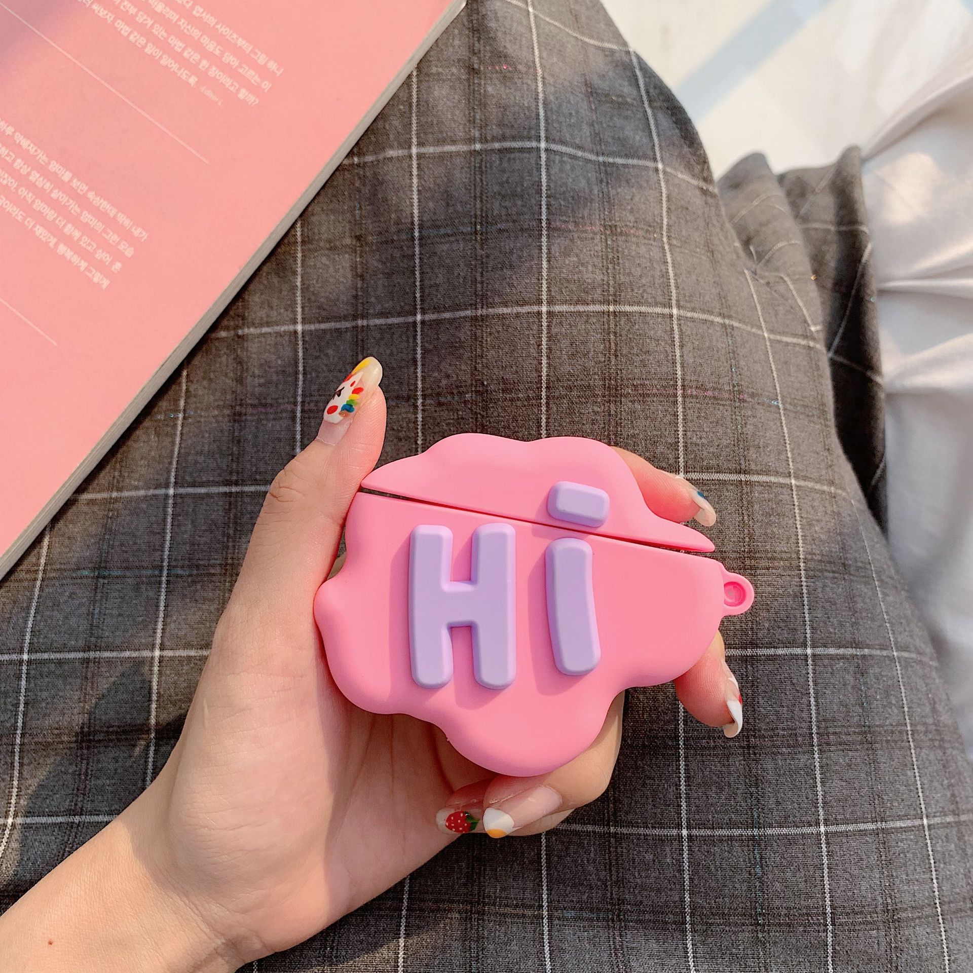 AirPod 2 Case 3D HI BYE Cloud Letter Cartoon Soft Silicone Wireless Earphone Cases For Airpods Case Cute Cover by Core Cases