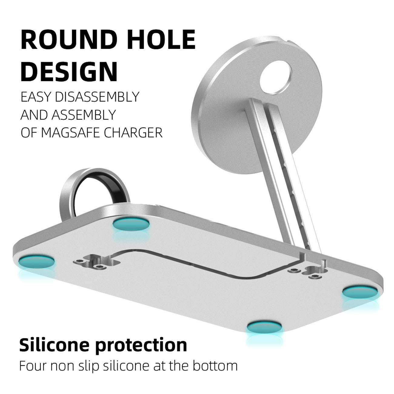 Alloy Storage Base Data Cable Accessories Watch Charging Stand by Core Cases