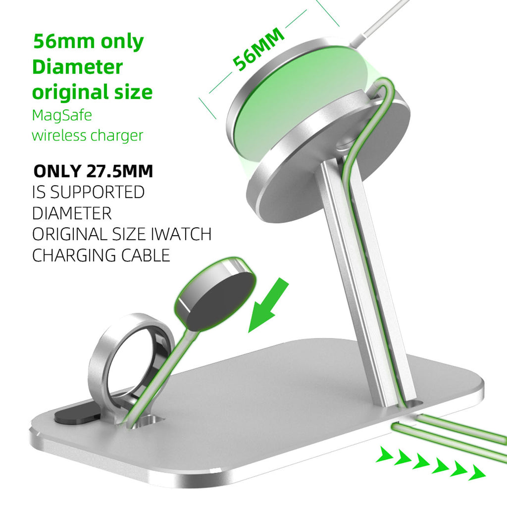 Alloy Storage Base Data Cable Accessories Watch Charging Stand by Core Cases