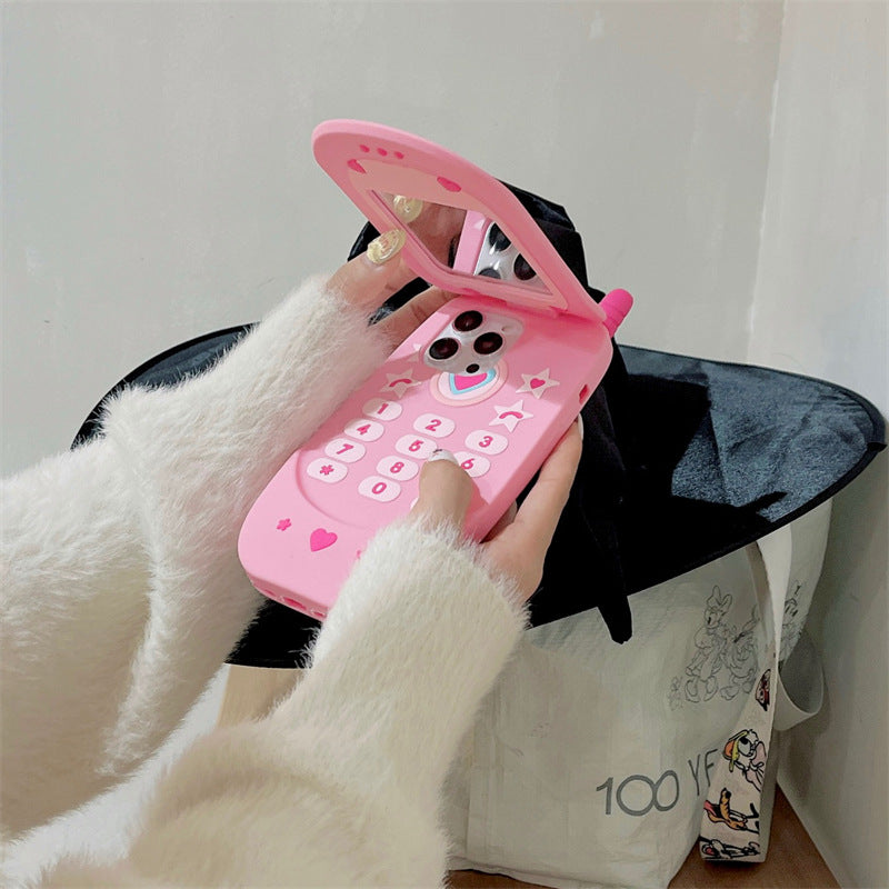 Flip Phone Shape Mirror Phone Case by Core Cases
