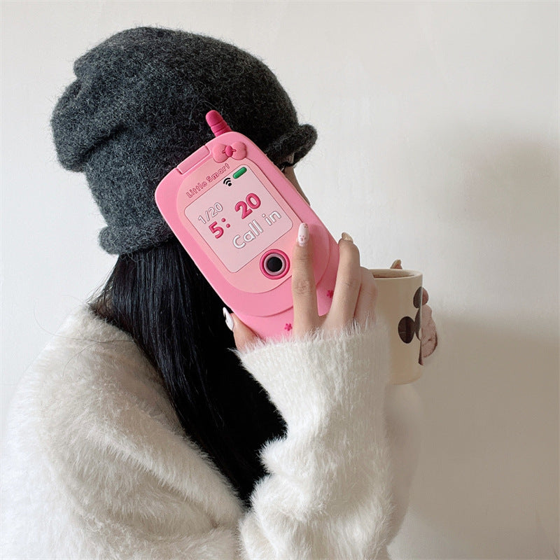 Flip Phone Shape Mirror Phone Case by Core Cases