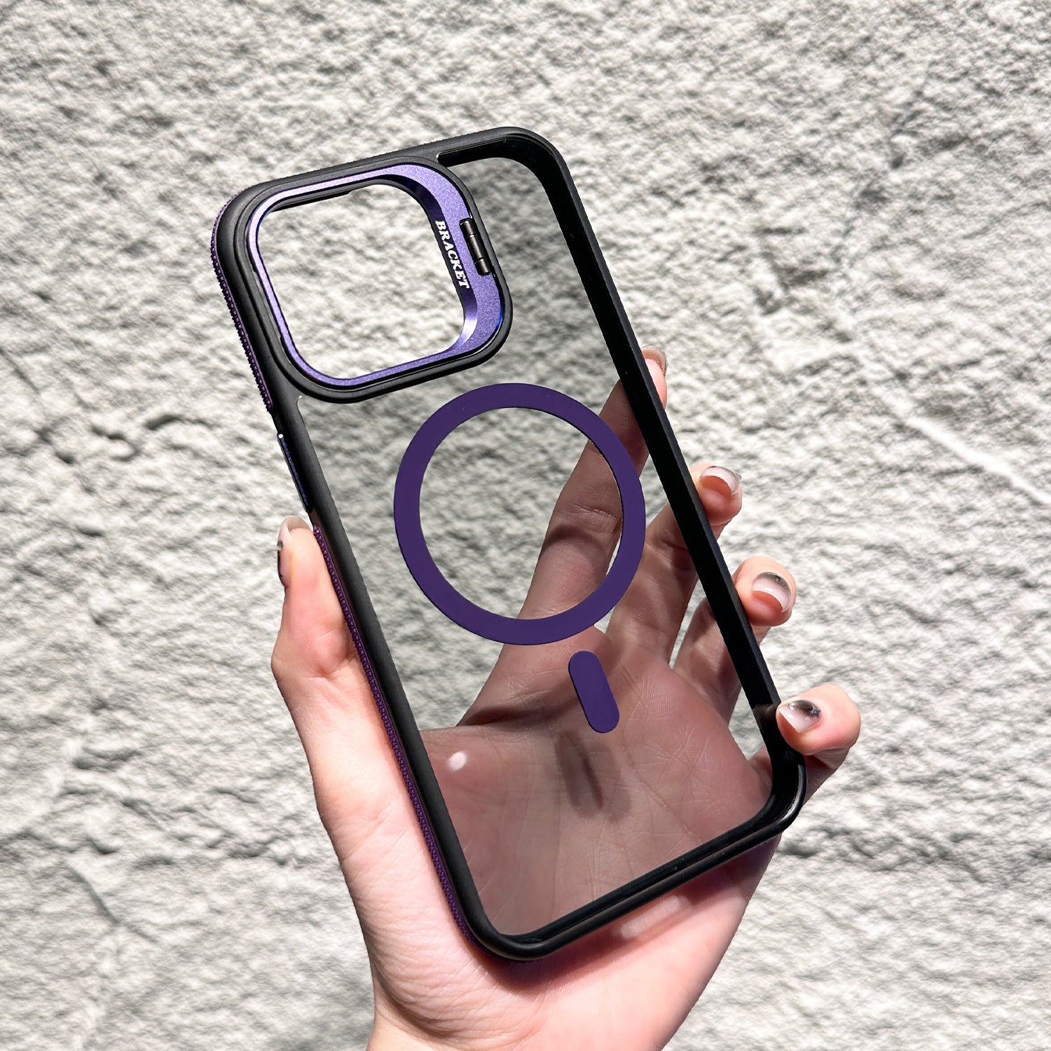 Invisible Lens Bracket Magnetic Phone Case Shockproof Drop Proof