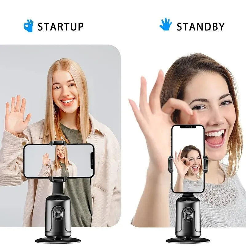 360 Auto Face Tracking Gimbal AI Smart Gimbal Face Tracking Auto Phone Holder For Smartphone Video Vlog Live Stabilizer Tripod by Core Cases