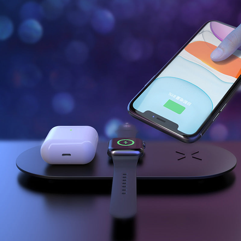 Double 15W Three-in-one Wireless Charger Double Fast Charge Suitable For Mobile Phone AirPod Watch 1-7 Generation by Core Cases