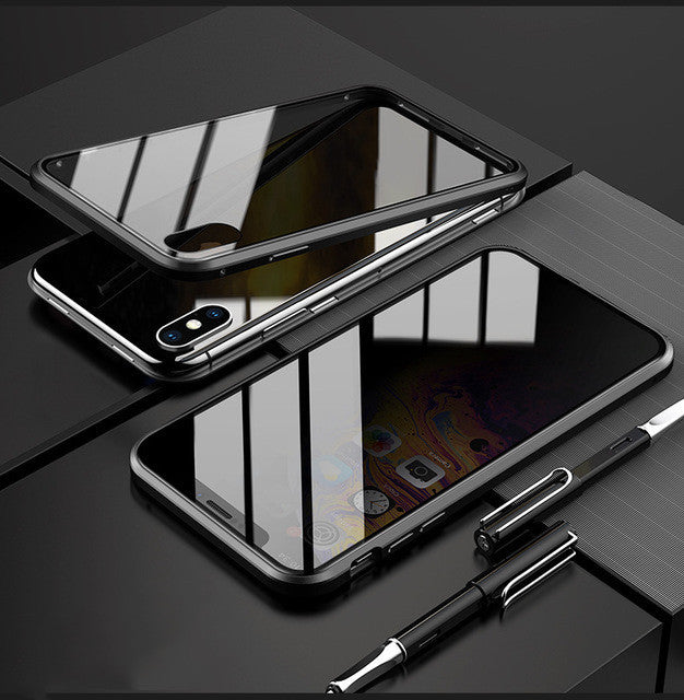 Phone Case Anti-peep Magnetic Protective Shell Magnetic Privacy Glass Case For Phone by Core Cases