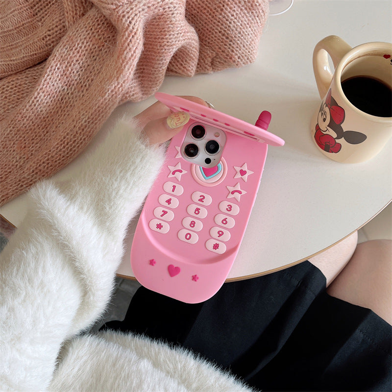 Flip Phone Shape Mirror Phone Case by Core Cases