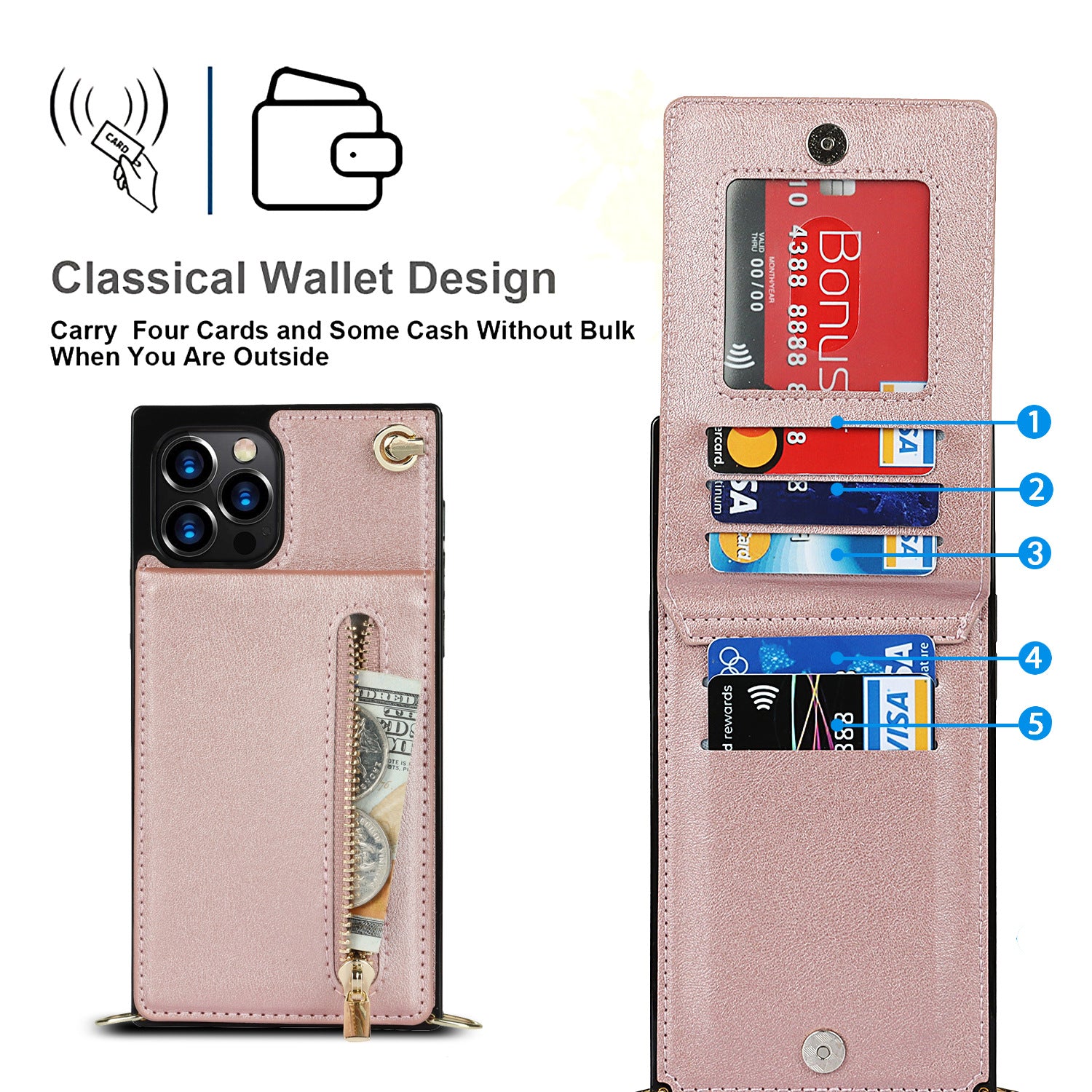 Zipper Phone Case Phone Case Crossbody by Core Cases