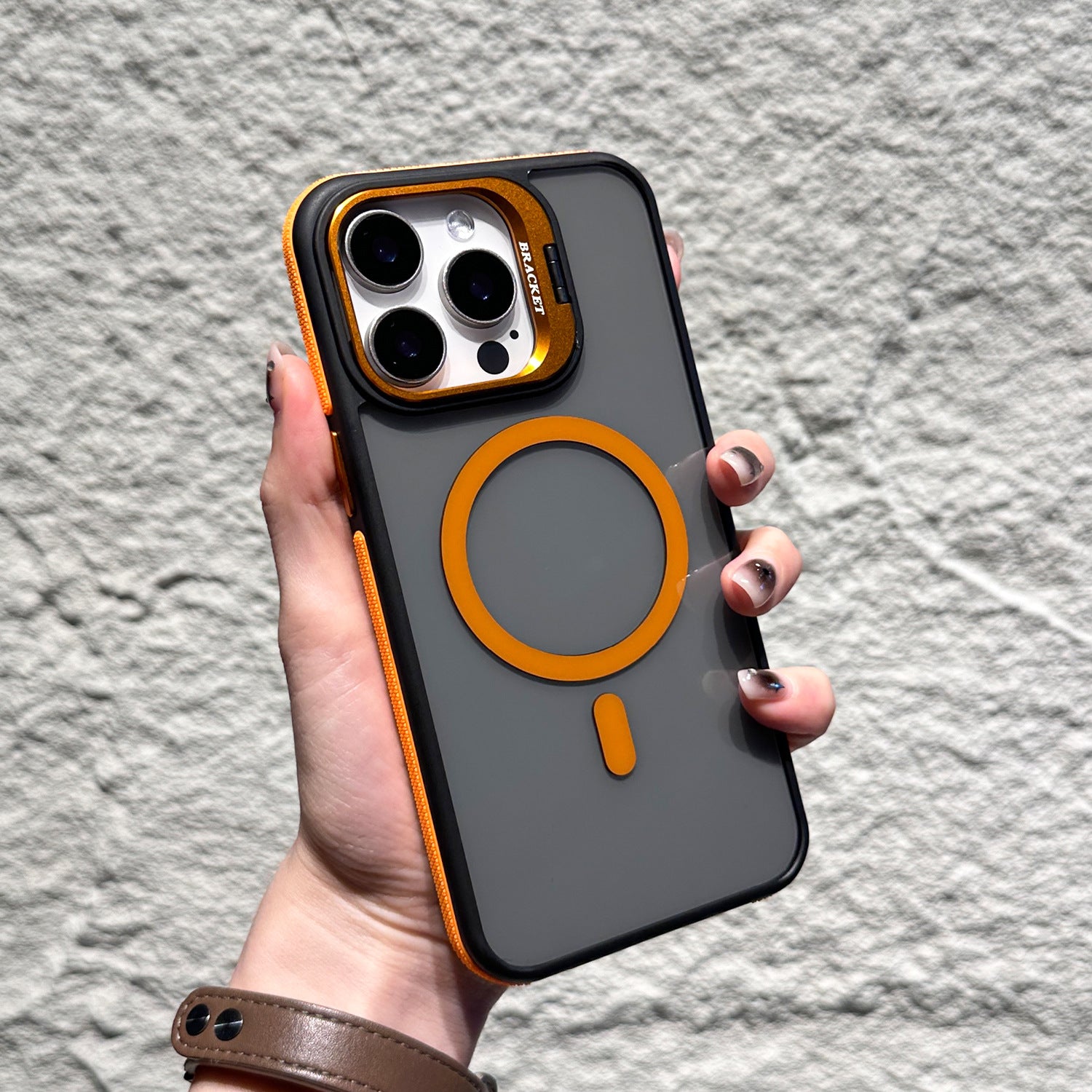 Invisible Lens Bracket Magnetic Phone Case Shockproof Drop Proof