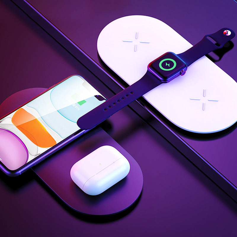 Double 15W Three-in-one Wireless Charger Double Fast Charge Suitable For Mobile Phone AirPod Watch 1-7 Generation by Core Cases