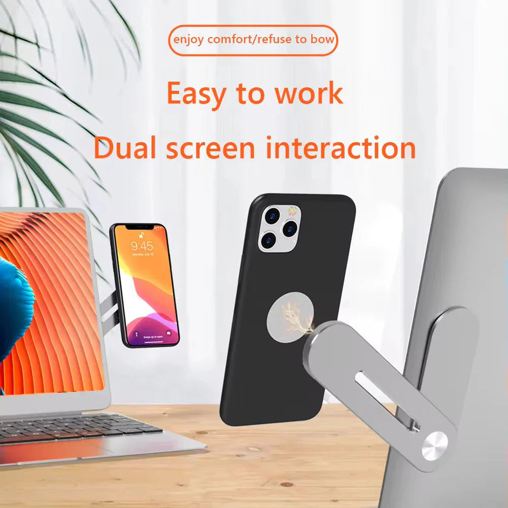 Metal Expansion Phone Stand for Laptop and Tesla Vehicles - Magnetic Folding Phone Holder with 15W Fast Charger by Core Cases