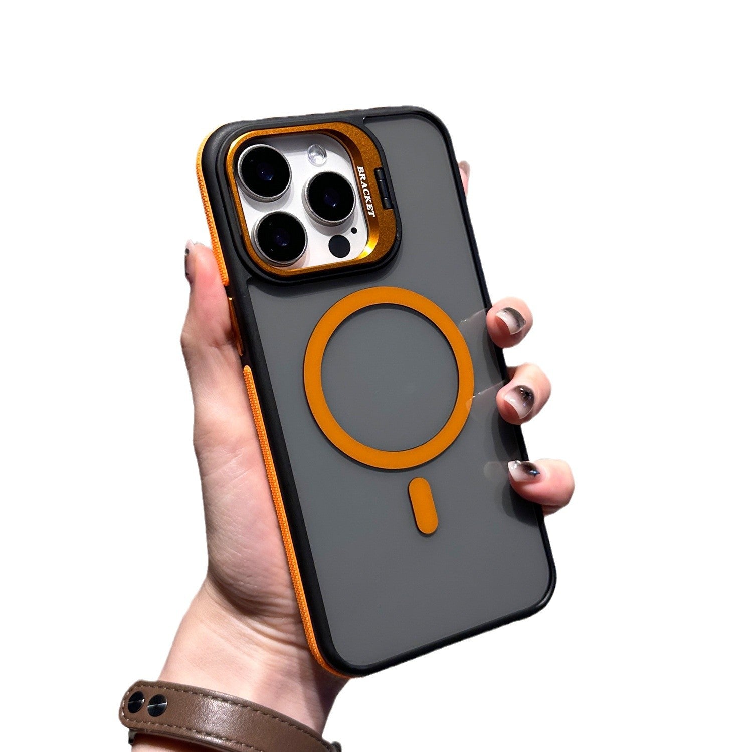 Invisible Lens Bracket Magnetic Phone Case Shockproof Drop Proof