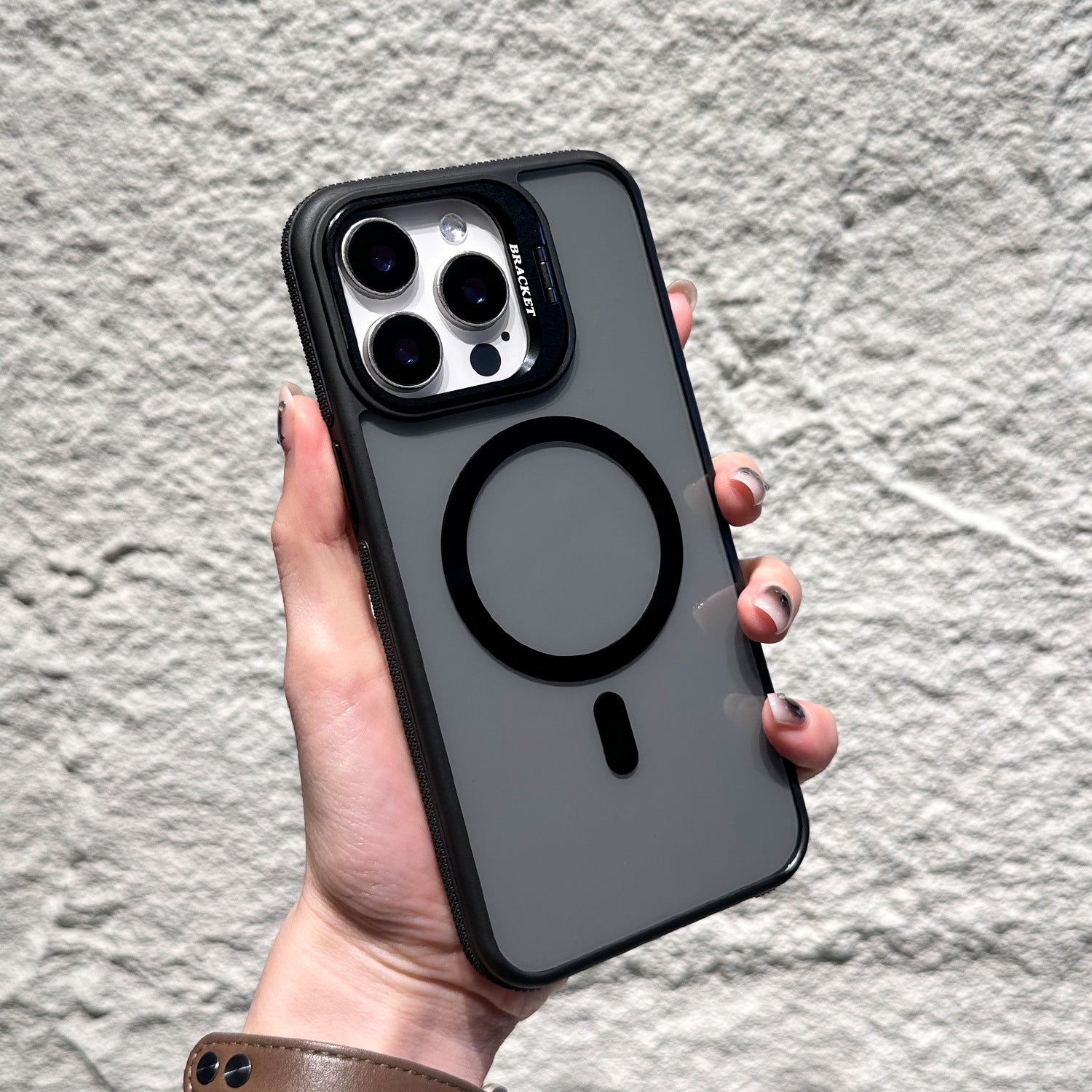 Invisible Lens Bracket Magnetic Phone Case Shockproof Drop Proof