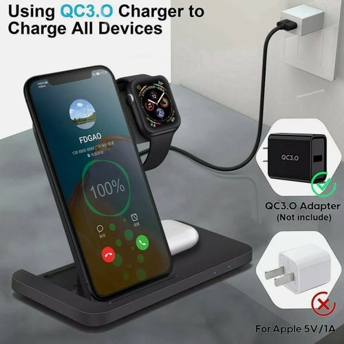 Ninja Dragons 3 in1 Wireless Foldable Charging Station by Core Cases