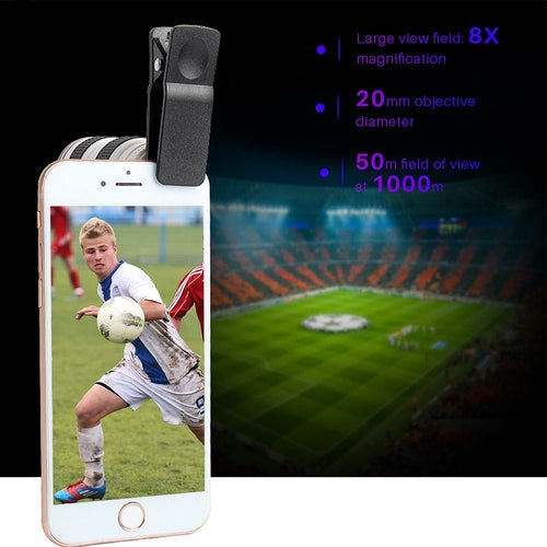 HD Optical Zoom Smartphone Lens with Universal Mobile Phone Clip by Core Cases
