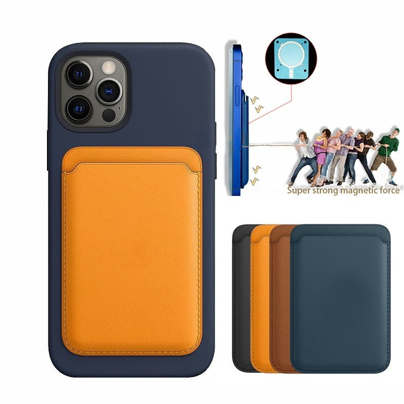 For Magsafe Magnetic Luxury Leather Card Holder Wallet Case For 14 Pro Max 13 12 Phone Bag Adsorption Accessories Cover by Core Cases
