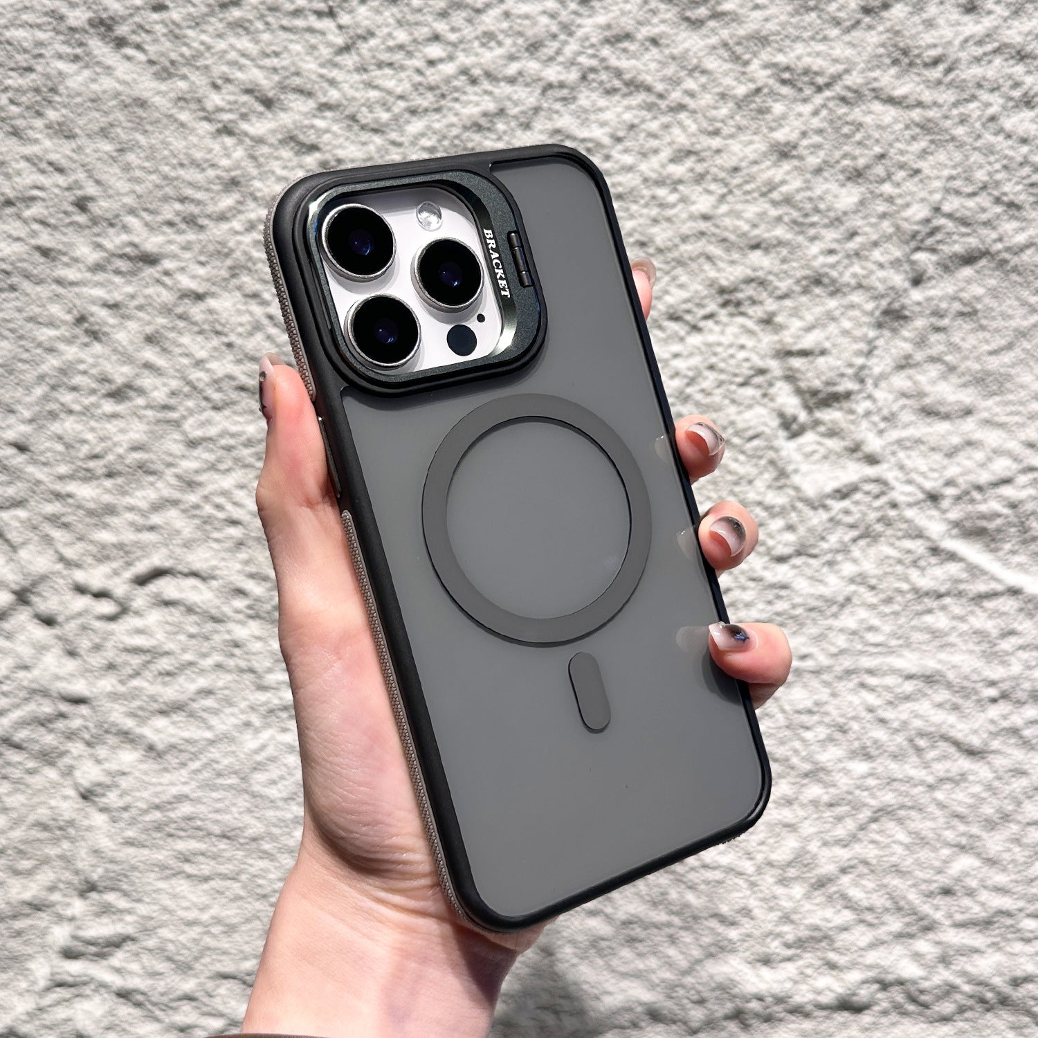 Invisible Lens Bracket Magnetic Phone Case Shockproof Drop Proof