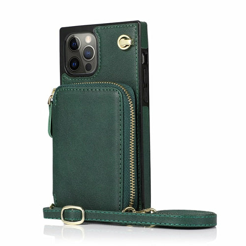 Zipper Wallet Case with Adjustable Crossbody Strap for iphone by Core Cases