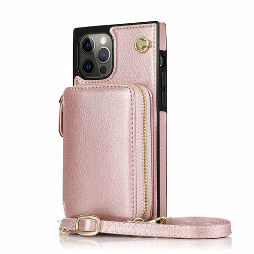Zipper Wallet Case with Adjustable Crossbody Strap for iphone by Core Cases