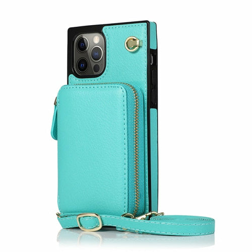 Zipper Wallet Case with Adjustable Crossbody Strap for iphone by Core Cases